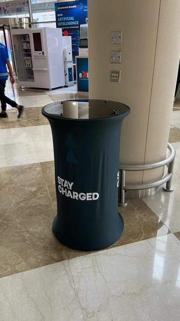 mobile charging table at gitex 2025