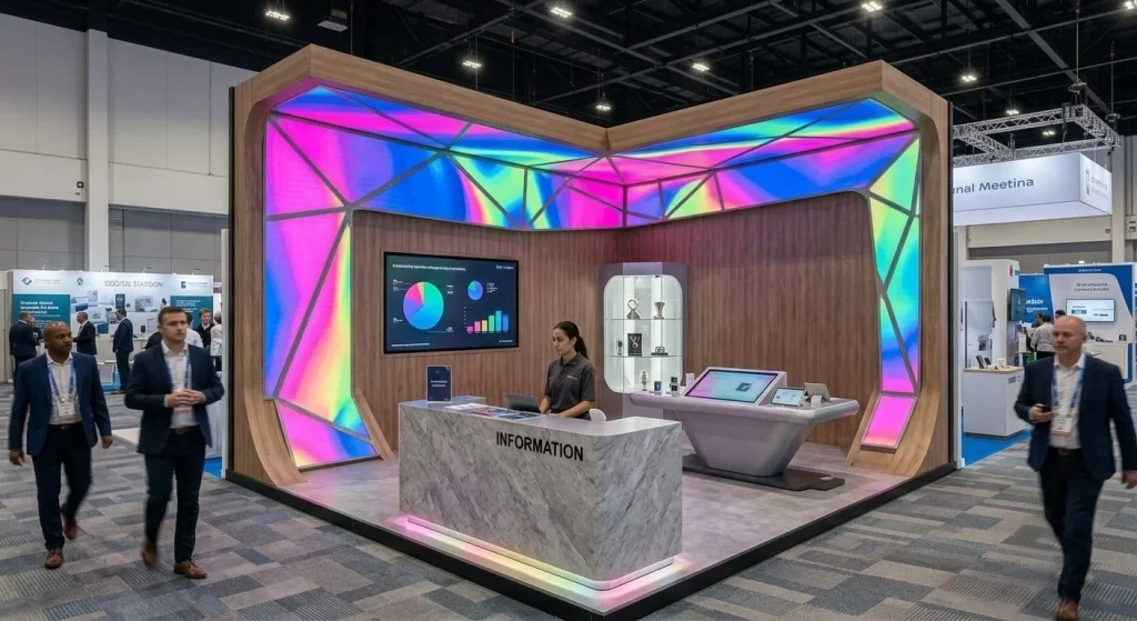 Event equipment rental UAE – exhibition stand by Rise Rental